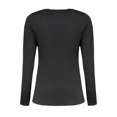 Black Cotton Women T-Shirt