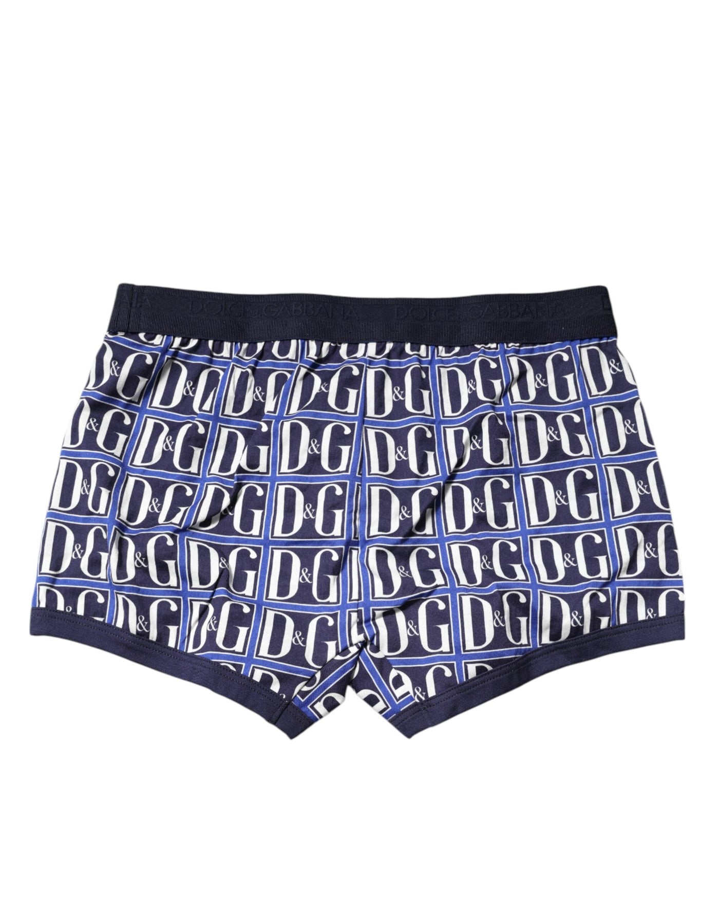 Blue Logo Print Regular Boxer Brief Underwear