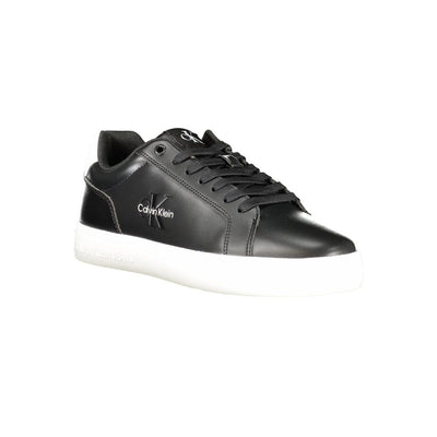 Black Leather Men Sneaker