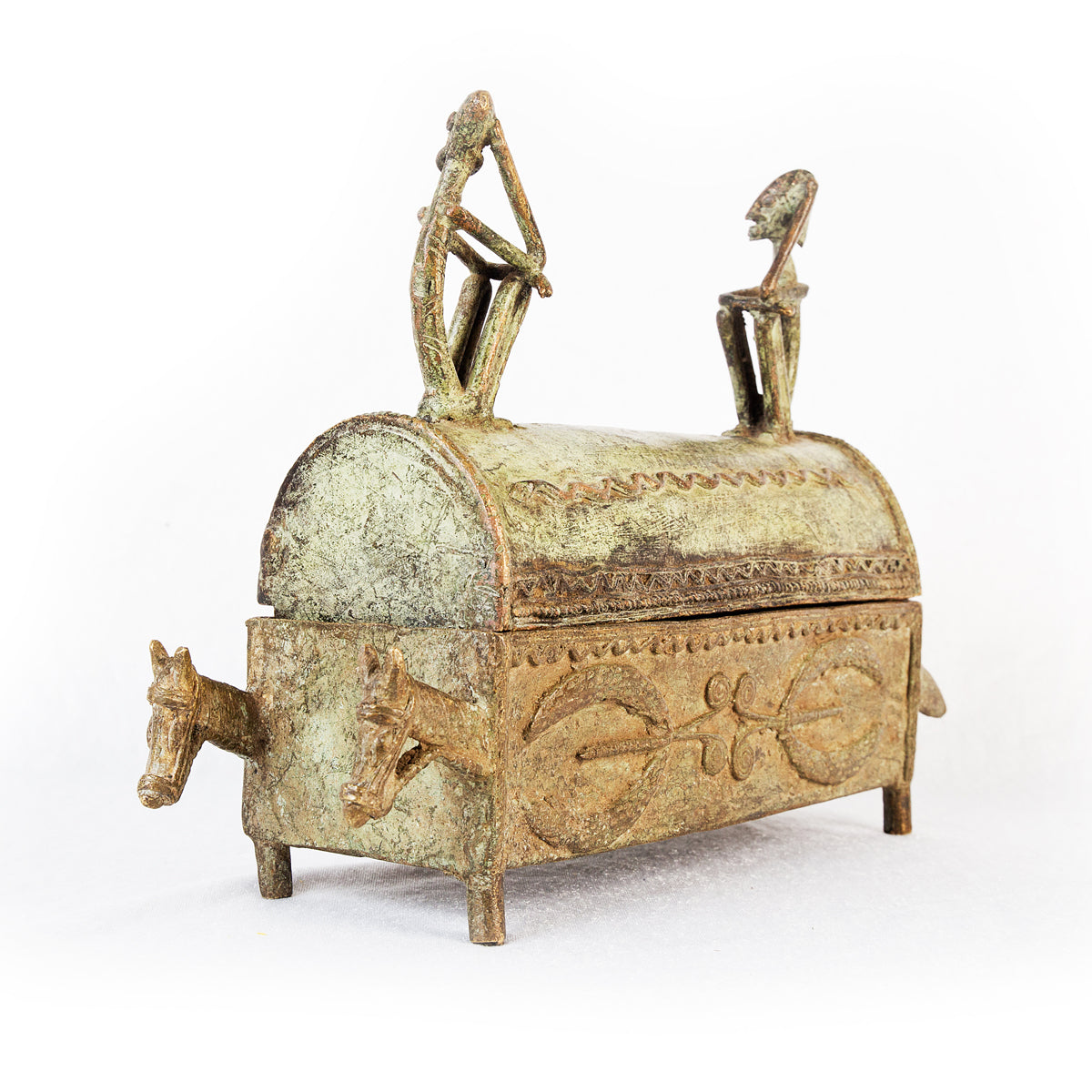 Benin Bronze Oba Box TR61