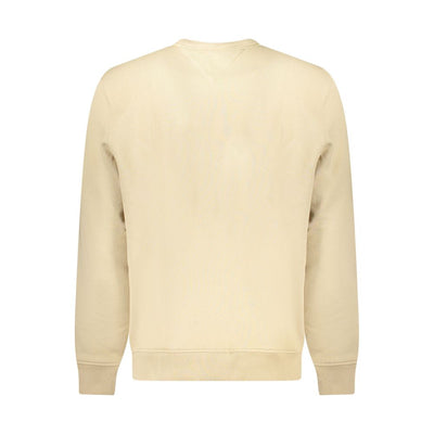 Beige Cotton Men Sweater