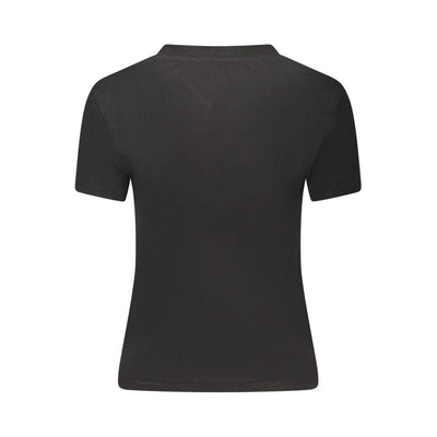 Black Cotton Women T-Shirt