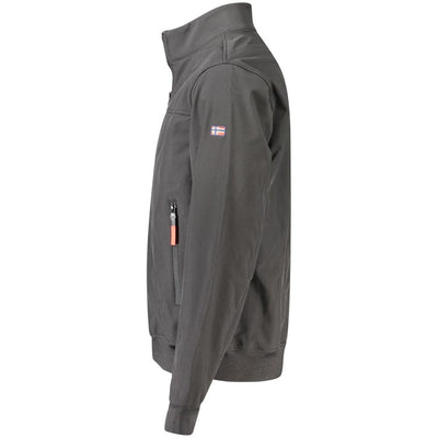 Black Polyester Men's Jacket