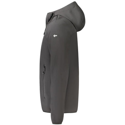 Black Polyester Men's Jacket