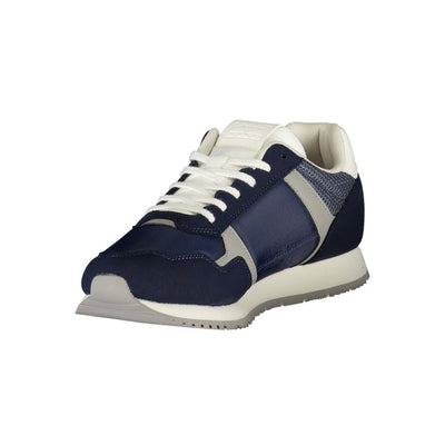 Blue Polyester Men Sneaker
