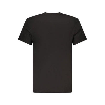 Black Cotton Men T-Shirt