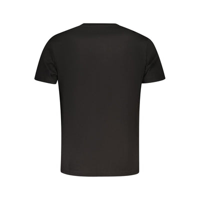 Black Cotton Men T-Shirt