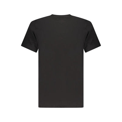 Black Cotton Men T-Shirt