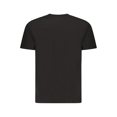 Black Cotton Men T-Shirt