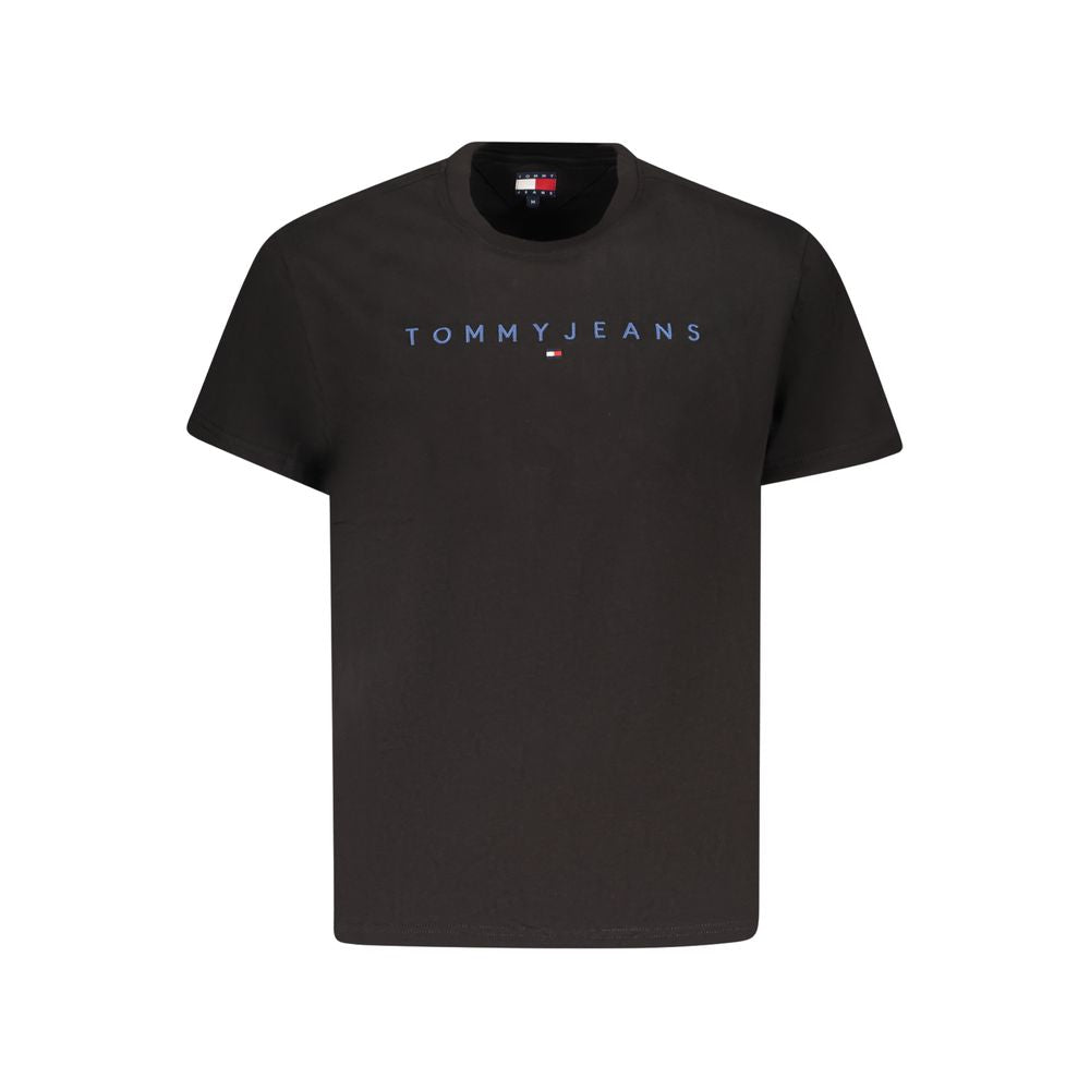 Black Cotton Men T-Shirt