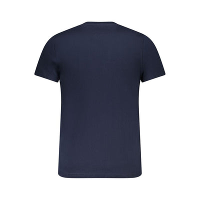 Blue Cotton Men T-Shirt
