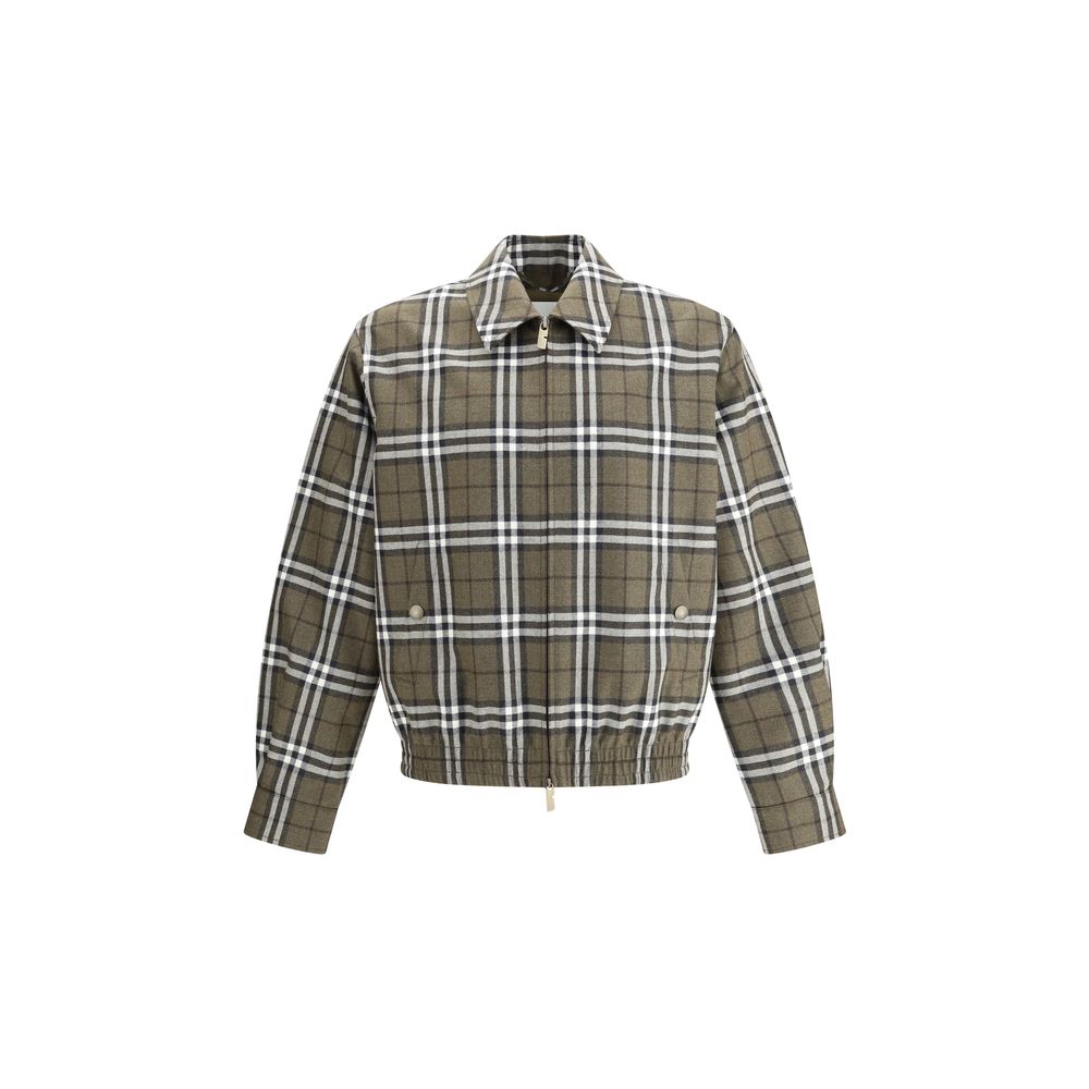 Check pattern wool Harrington Jacket
