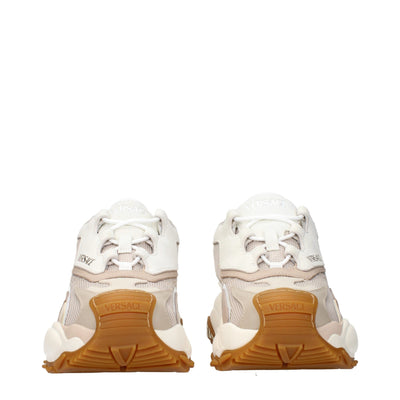 Beige Fabric Chunky Sneakers