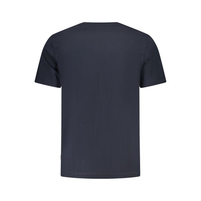 Blue Cotton Men T-Shirt