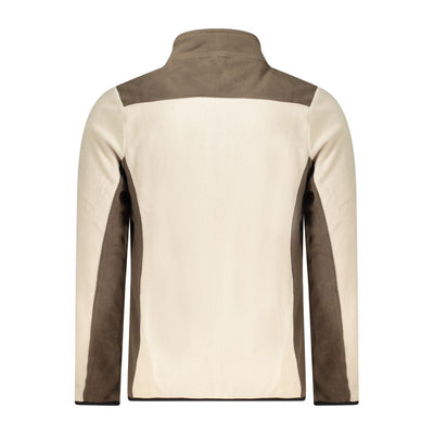 Beige Polyester Men Sweater