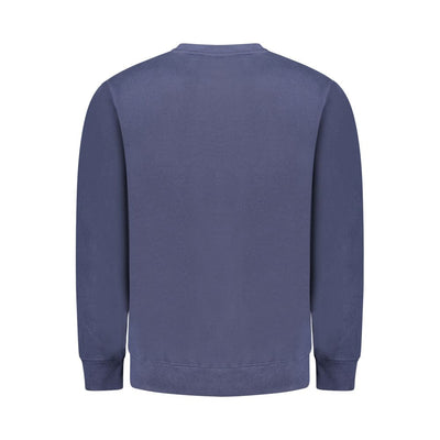 Blue Cotton Men Sweater
