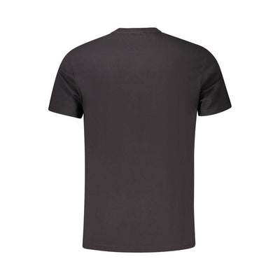 Black Cotton Men T-Shirt