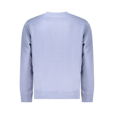 Blue Cotton Men Sweater