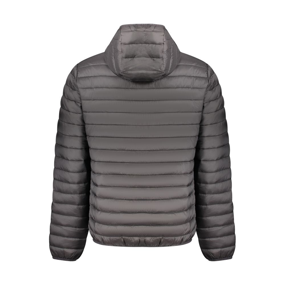 Black Polyester Men Jacket