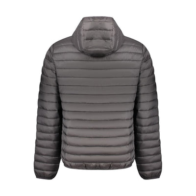 Black Polyester Men Jacket