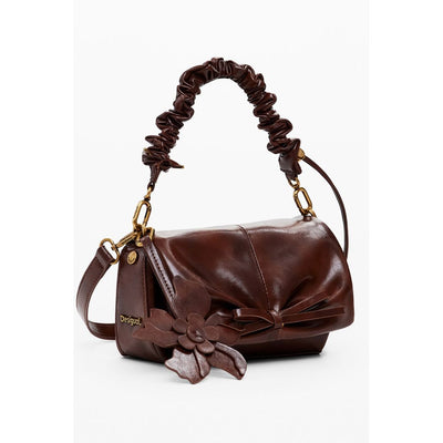 Brown Polyethylene Women Handbag
