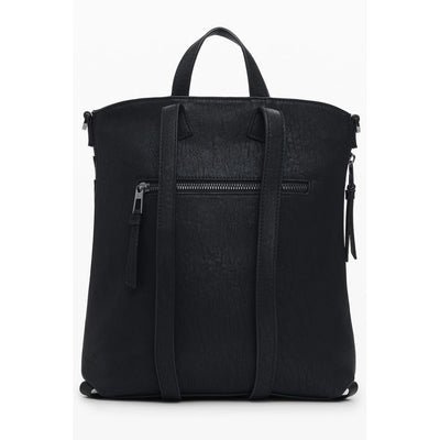 Black Polyethylene Women Backpack