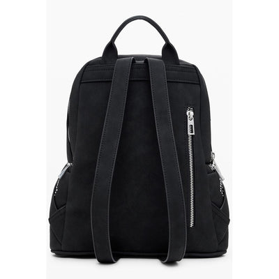 Black Polyethylene Women Backpack