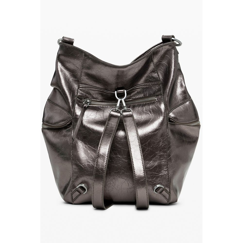 Bronze Polyethylene Women Backpack