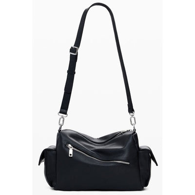 Black Polyethylene Women Handbag