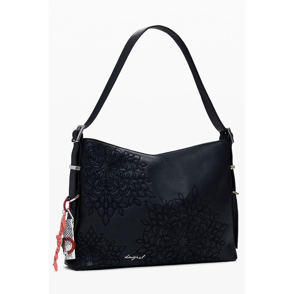 Black Polyethylene Women Handbag