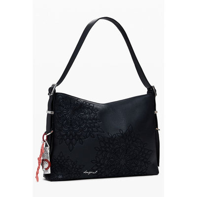 Black Polyethylene Women Handbag