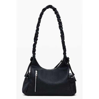 Black Polyethylene Women Handbag