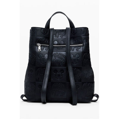 Black Polyethylene Women Backpack