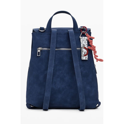 Blue Polyethylene Women Backpack