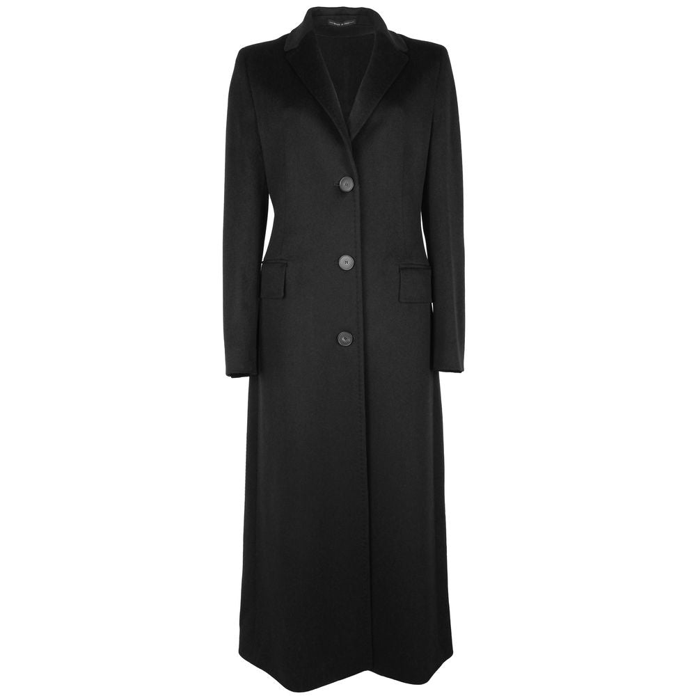 Black Wool Women Coat