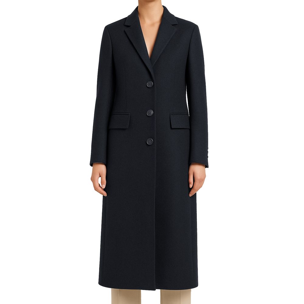 Black Wool Women Coat