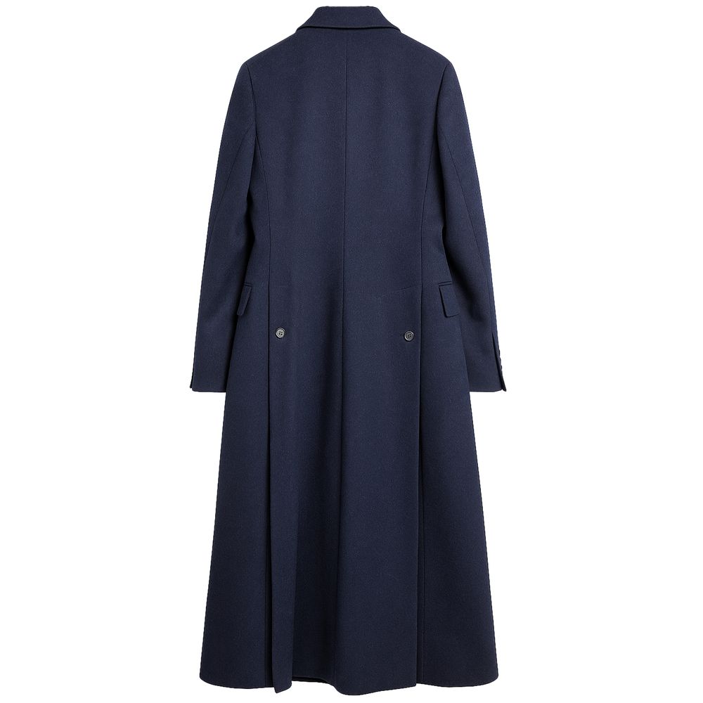 Blue Wool Women Coat