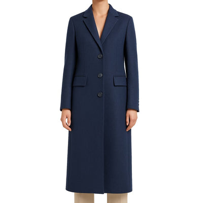 Blue Wool Women Coat
