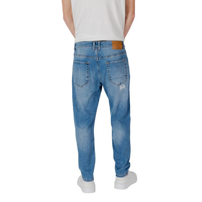 Blue Cotton Relaxed Fit Jean