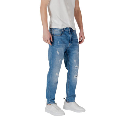 Blue Cotton Relaxed Fit Jean