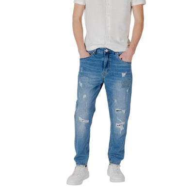 Blue Cotton Relaxed Fit Jean