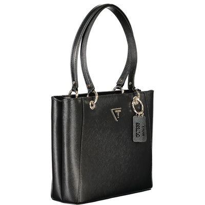 Black Polyethylene Women Handbag