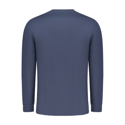 Blue Cotton Men T-Shirt