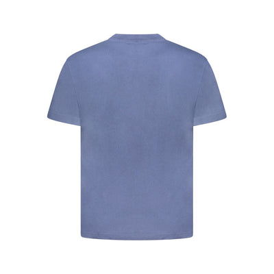 Blue Cotton Men T-Shirt