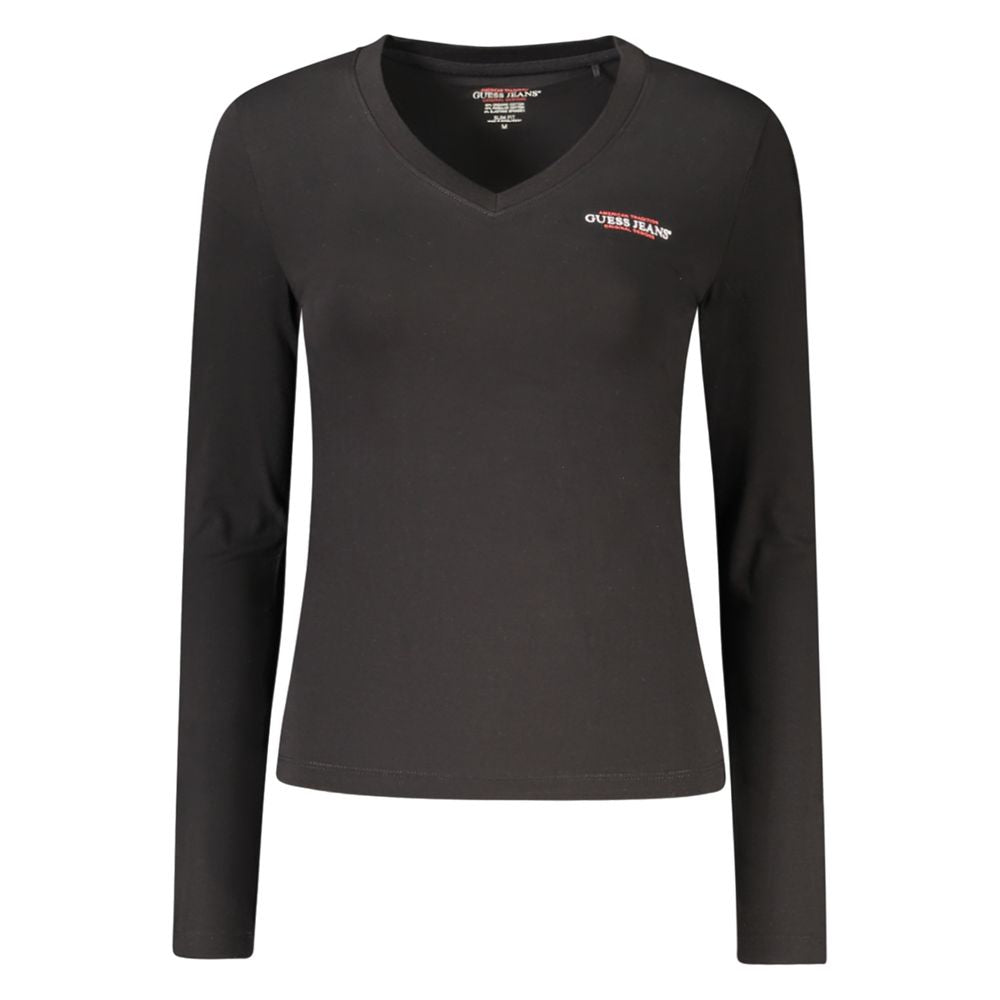 Black Cotton Women T-Shirt