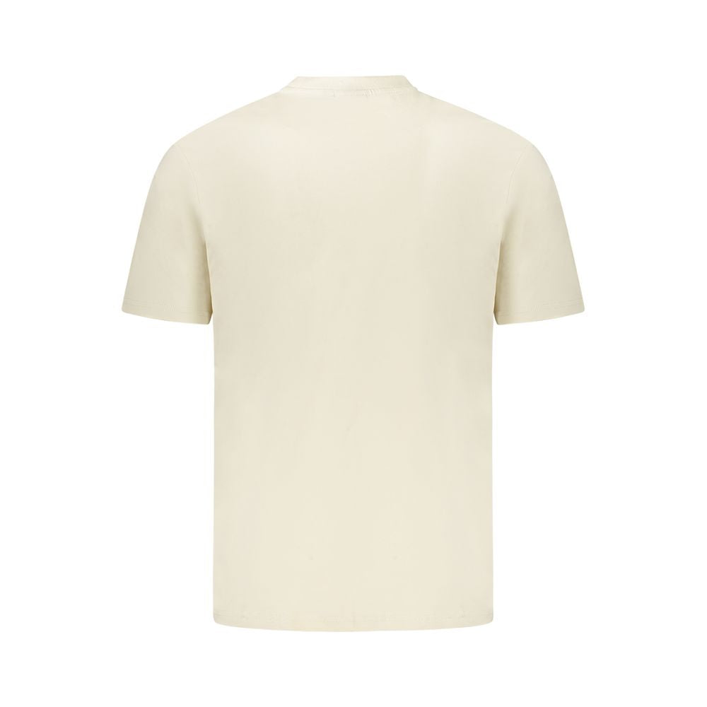 Beige Cotton Men T-Shirt