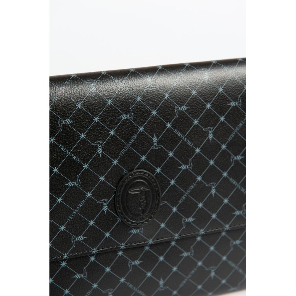 Black Polyester Men Clutch