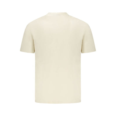 Beige Cotton Men T-Shirt