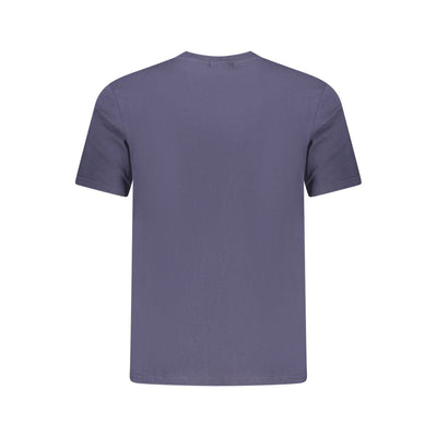 Blue Cotton Men T-Shirt