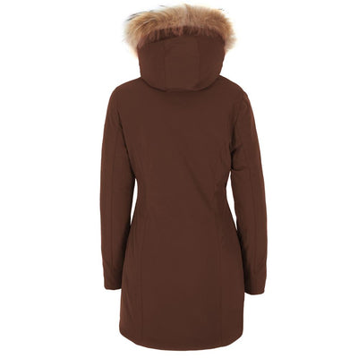 Brown Nylon Jackets & Coat